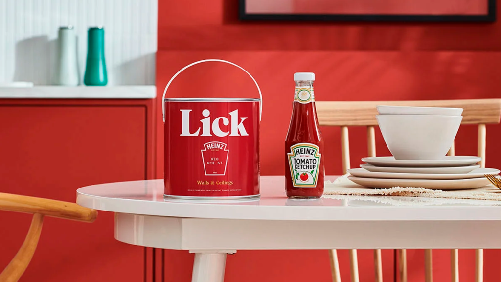 Heinz y Lick lanzan pintura inspirada en el color de la ketchup