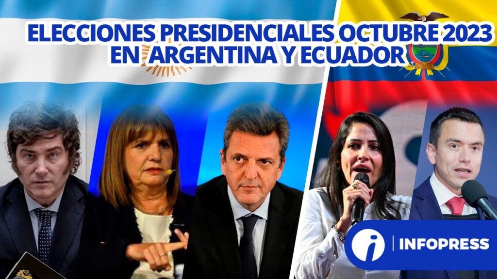 Elecciones presidenciales octubre 2023 en Ecuador y Argentina: Fecha, hora y quiénes son los candidatos