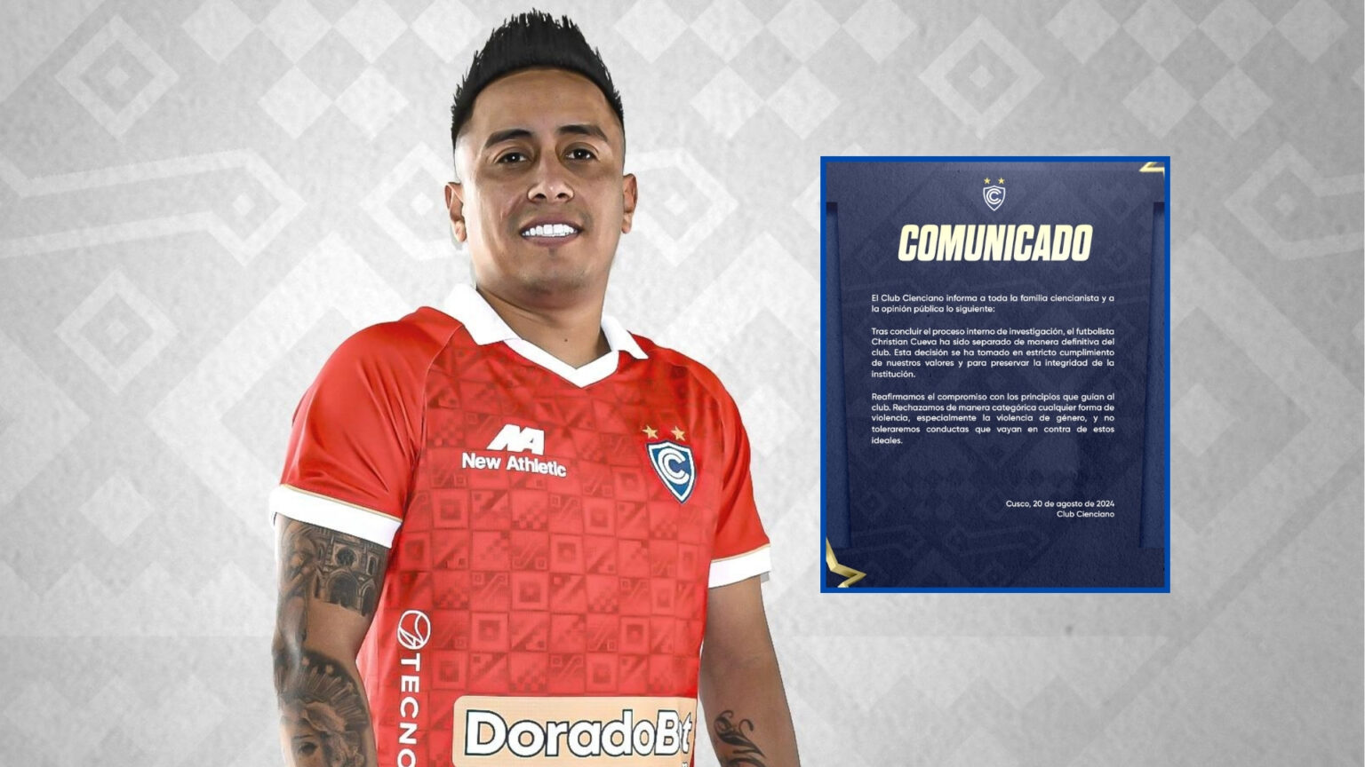 ¡No va más! Cienciano separa a Christian Cueva tras denuncia de violencia