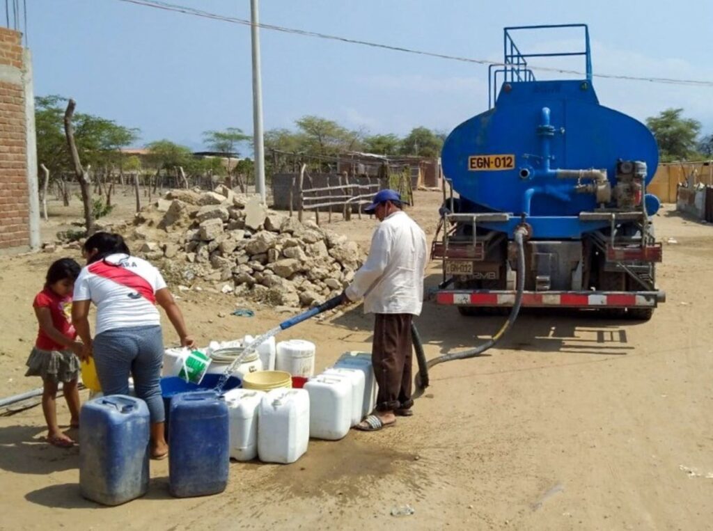 Solo el 13.4% de la población de Piura cuenta con acceso al servicio de agua por red pública las 24 horas del día