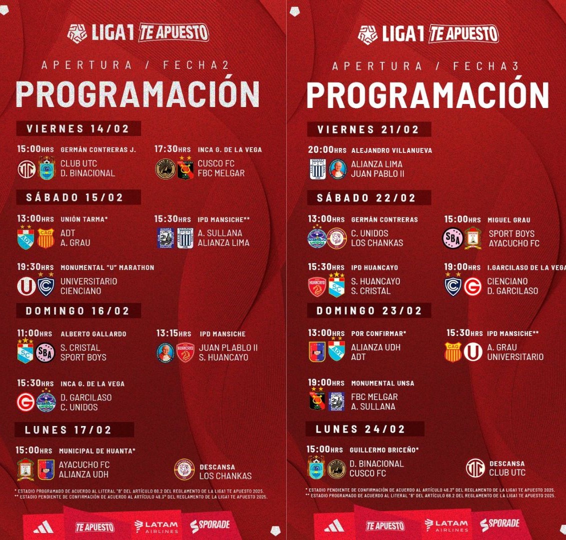 Partidos entre Alianza Atlético vs. Alianza Lima y Atlético Grau vs. Universitario se jugarán en Trujillo 