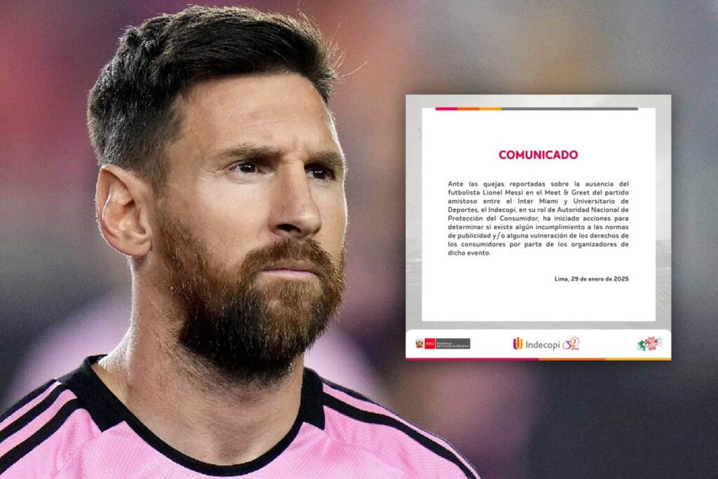 Indecopi toma acciones tras la ausencia de Lionel Messi en el Meet & Greet