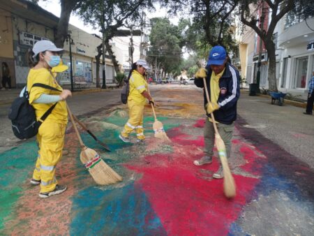 MPP realizó limpieza en avenida Grau tras festividad del Corpus Christi