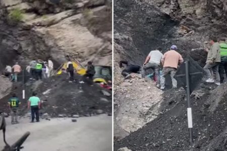 Áncash: dos trabajadores fallecen sepultados por deslizamiento de cerro