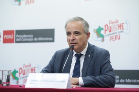 El ministro de Energía y Minas, Jorge Luis Montero