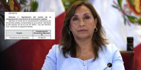 Gobierno oficializa aumento de sueldo de Dina Boluarte a S/ 35,568