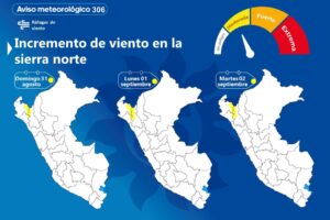 Aumento de la velocidad del viento en la sierra norte desde este domingo