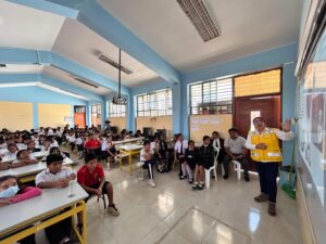 Enosa dictó charlas sobre seguridad eléctrica a estudiantes, docentes y padres de familia del colegio Felipe Cossio del Pomar