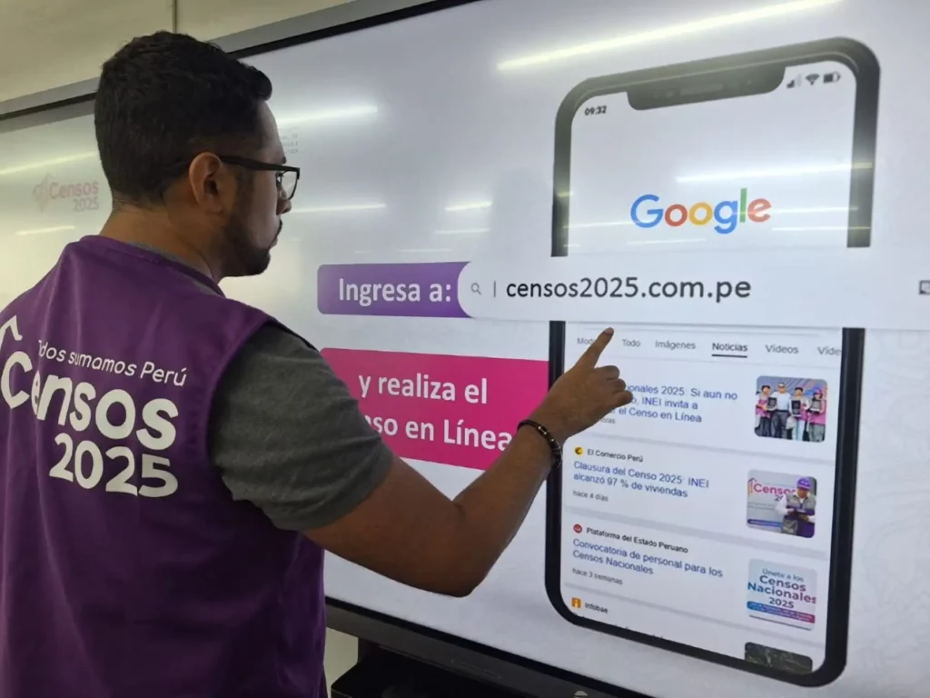 INEI habilita plataforma digital para completar el Censo en Línea 2025 INEI habilita plataforma digital para completar el Censo en Línea 2025