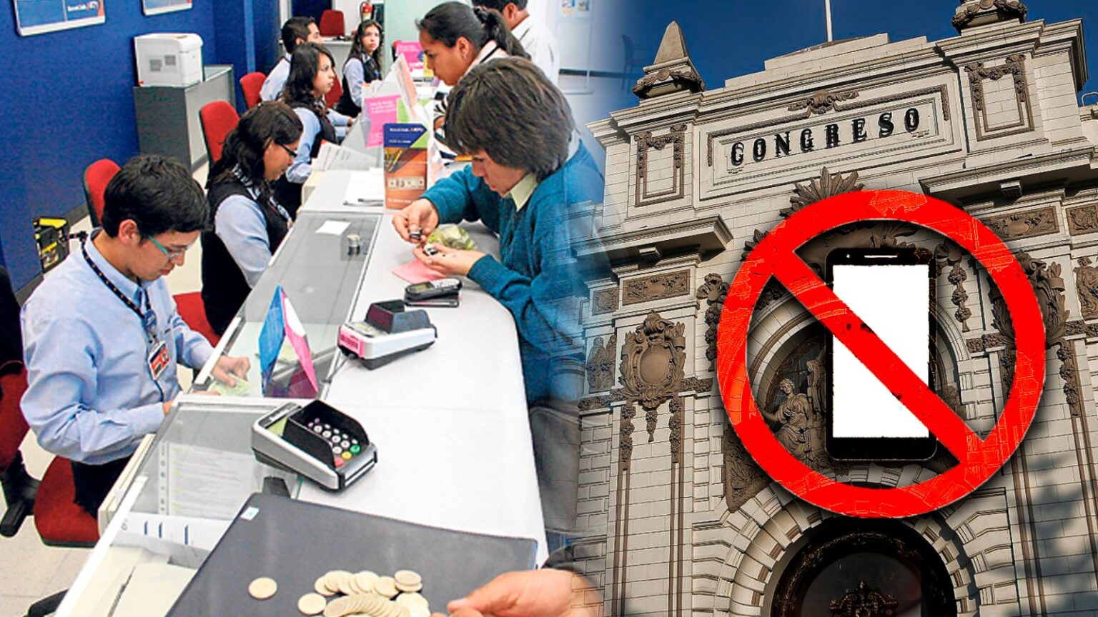 Proyecto legislativo busca restringir uso de dispositivos móviles en bancos