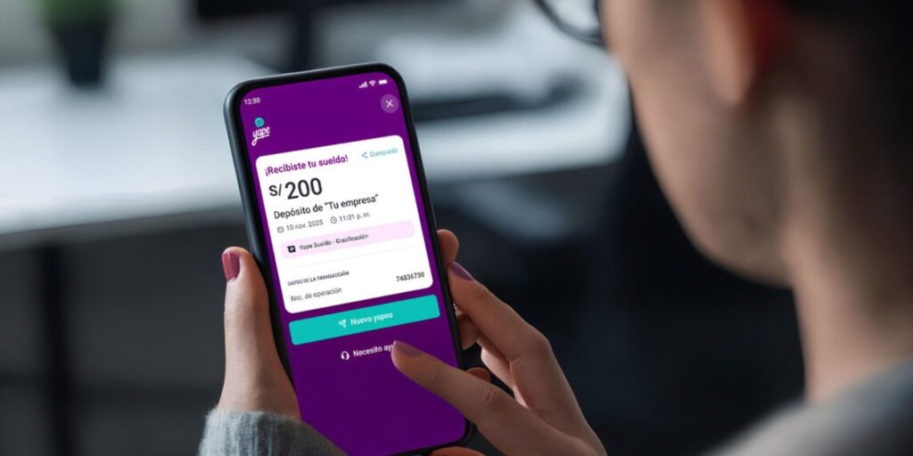 Yape habilita el cobro de sueldos desde el celular en todo el país