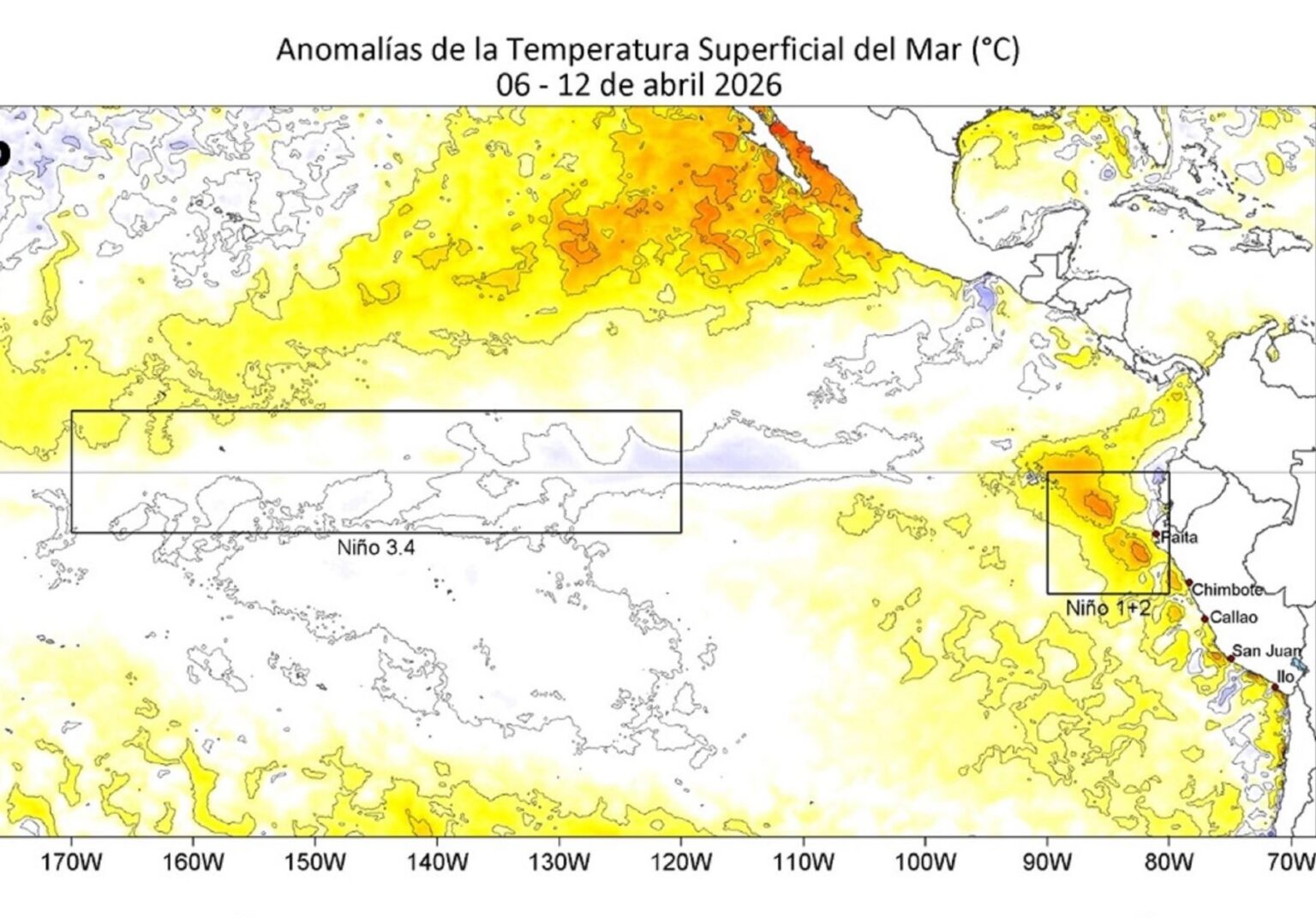 Enfen alerta que El Niño Costero continuará hasta enero de 2027