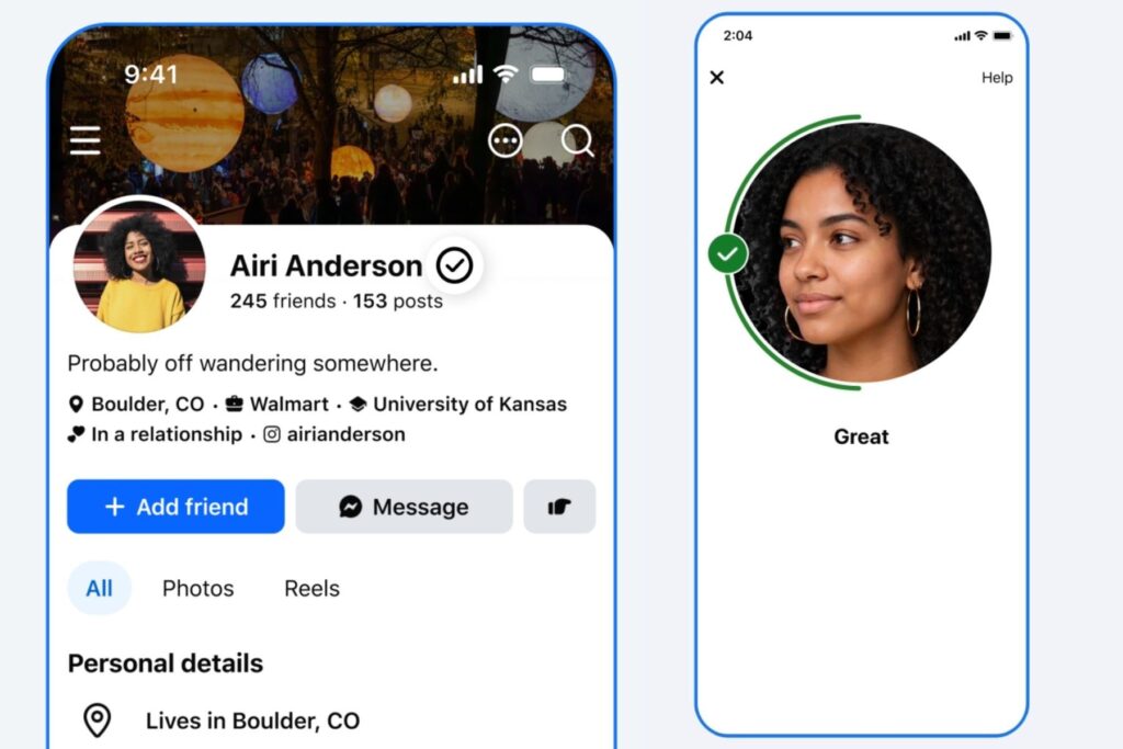 Facebook Verified permitirá verificar perfiles con una selfie y sin costo