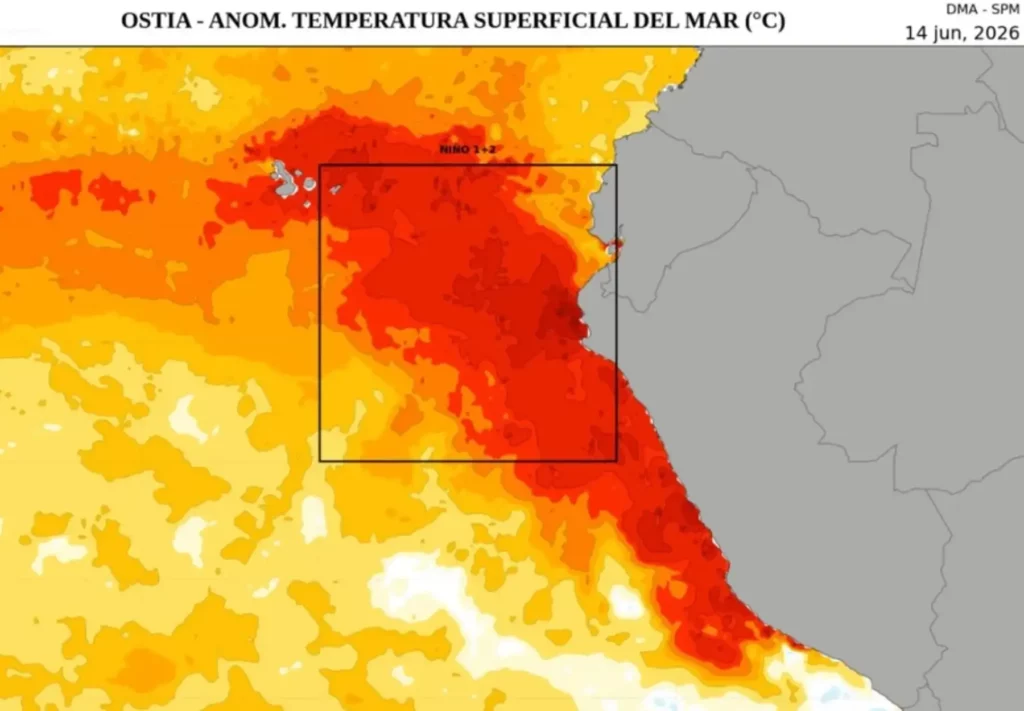 Senamhi advierte un 99 % de probabilidad de un Fenómeno El Niño fuerte a muy fuerte en el verano 2027